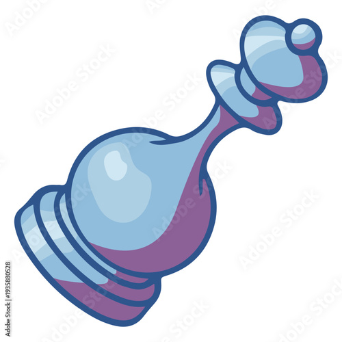 King black chess piece color illustration sideways