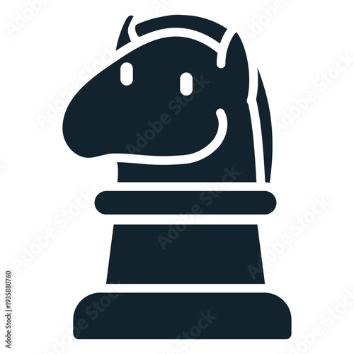 Knight cute chess dark piece cut out