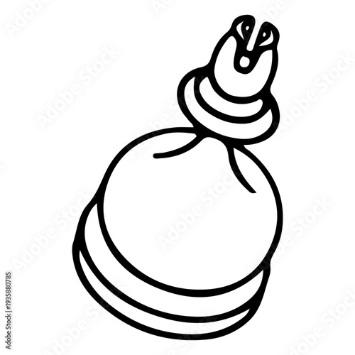 Simple bishop chess piece stroke sideways