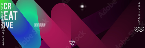 Abstract Colorful Geometric Background for Creative Design