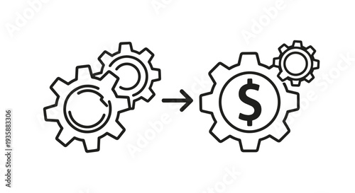 ROI Line art vector minimal color design