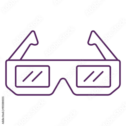 Retro 3D glasses stroke