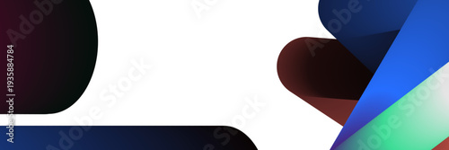 Abstract geometric shapes with colorful layering and smooth curves