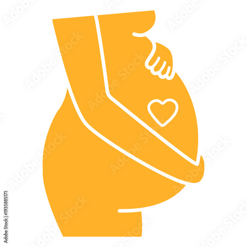 Pregnant woman cut out element