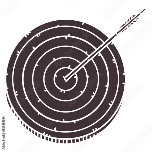 Archery sport bullseye target