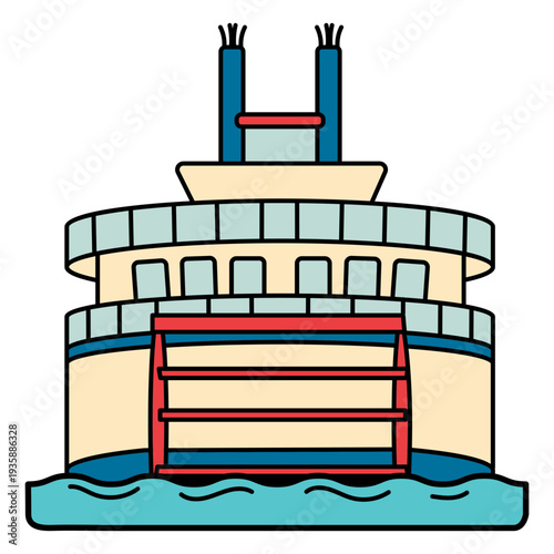 Water boat paddle steamer