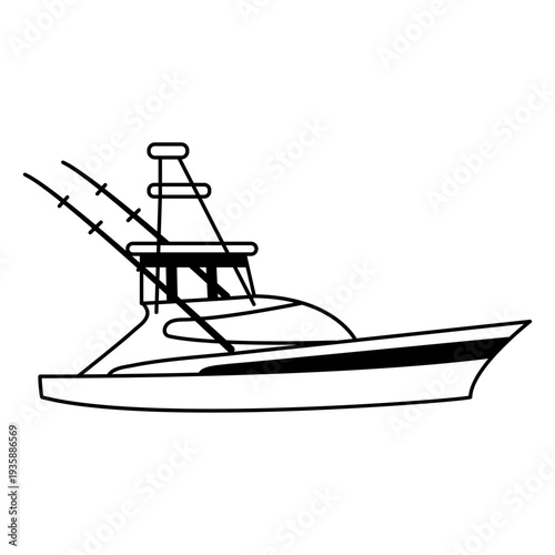 Boat yatch transport drawing