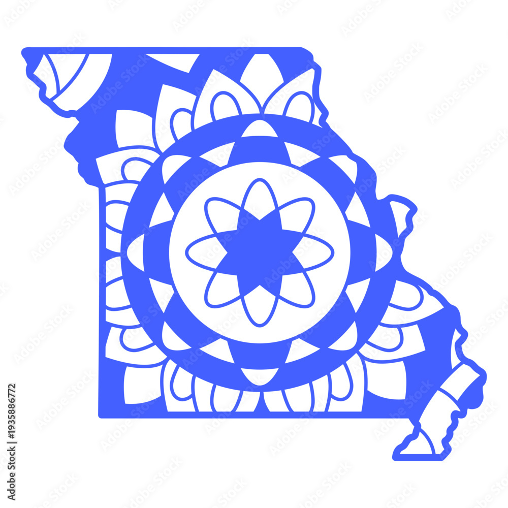 Fototapeta premium Missouri map mandala