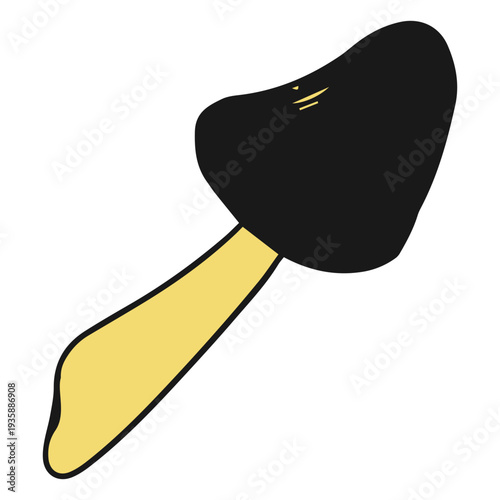 Black mushroom color stroke