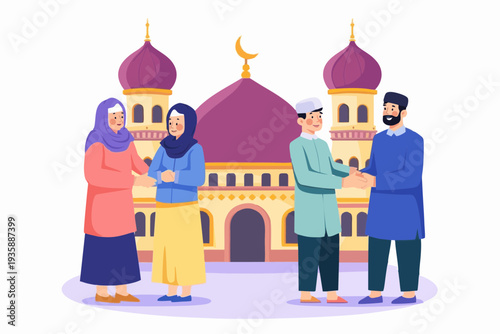 Muslim children reading Quran together in a learning session.