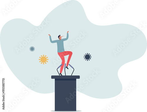 An elections amid Coronavirus pandemic or politician lies about truth of COVID-19 to win the election concept.person's life situation and his activities.