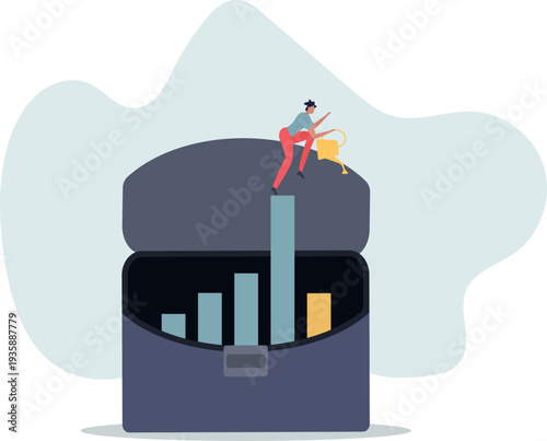 Economic recover from money stimulus, leadership to grow business, investment growth or profit and earning concept.person's life situation and his activities.