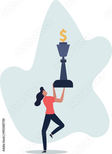 Investment strategy, financial planning or marketing and pricing strategy concept.person's life situation and his activities.