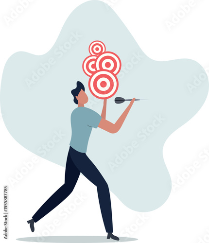 Handle multiple businesses simultaneously, multi purpose or multitasking, side hustle or side job concept.person's life situation and his activities.