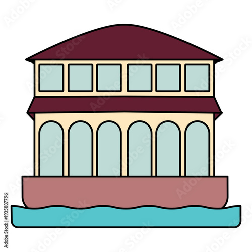 Paddle steamer front water boat transport