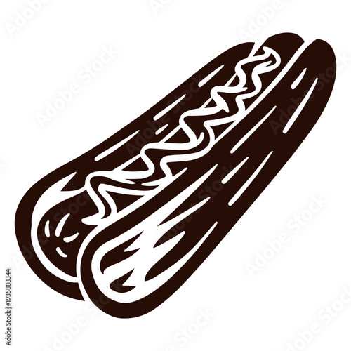 Hot dog black cutout