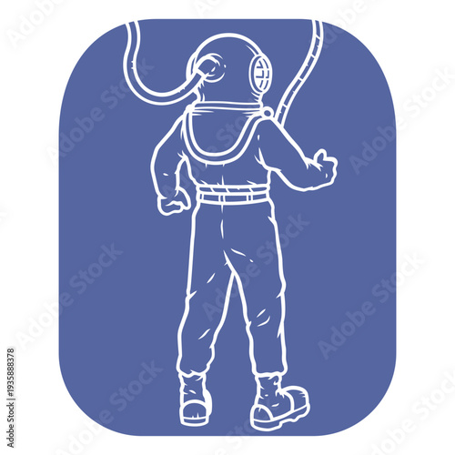 Scuba diver cut out