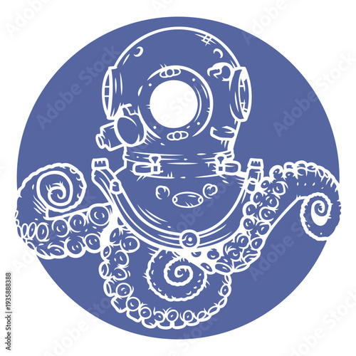Octopus cut out scuba diving