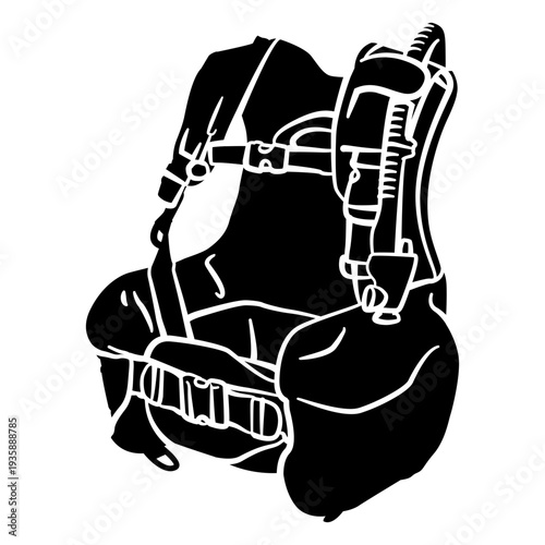 Scuba diving gear compensator cutout