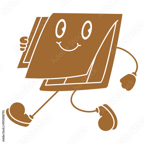 Wallet retro cartoon cut out