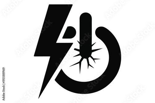 Ultraviolet light disinfection icon, germ sterilization, uv lamp, virus killer, antibacterial device, vector illustration