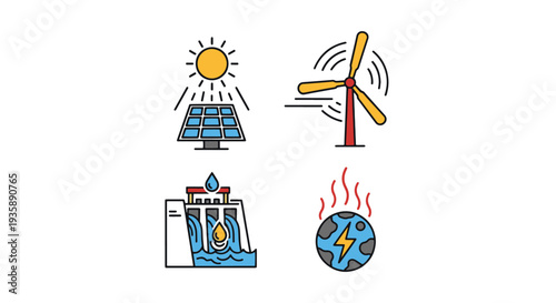 Sustainable Power clean modern color vector