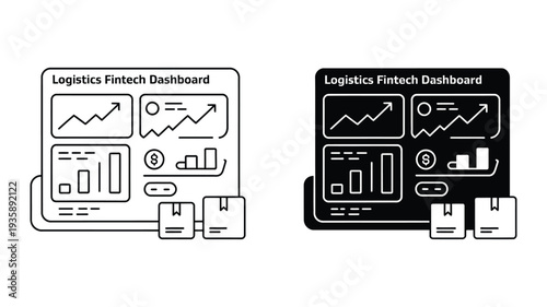 logistics fintech dashboard with financial graphs and charts for supply chain analytics and revenue tracking.