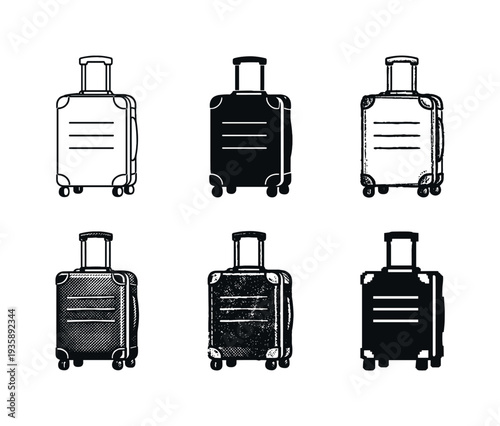 Hard shell carry on suitcase with corner guards and pull handle for short trips and cabin luggage | Create ONE image containing