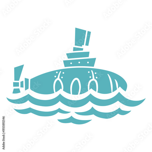 Submarine cut out navigating