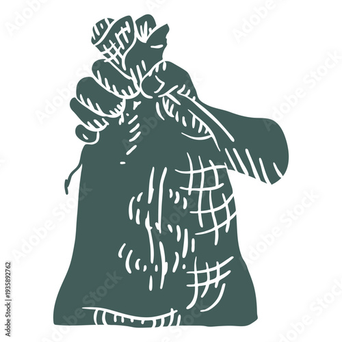 Finances money bag hand