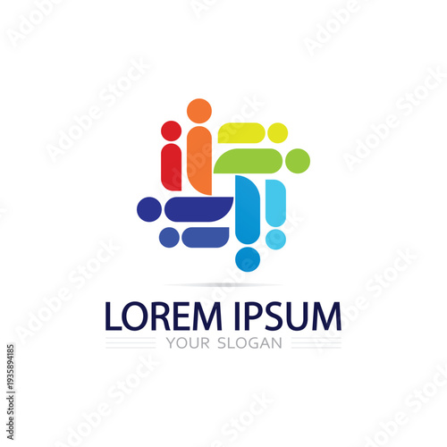 Modern Human Figure Logo Design Vector Icon for Corporate Branding Identity