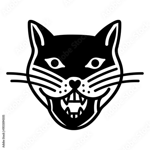 Feline traditional tattoo