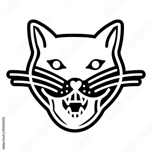 Angry cat big whiskers