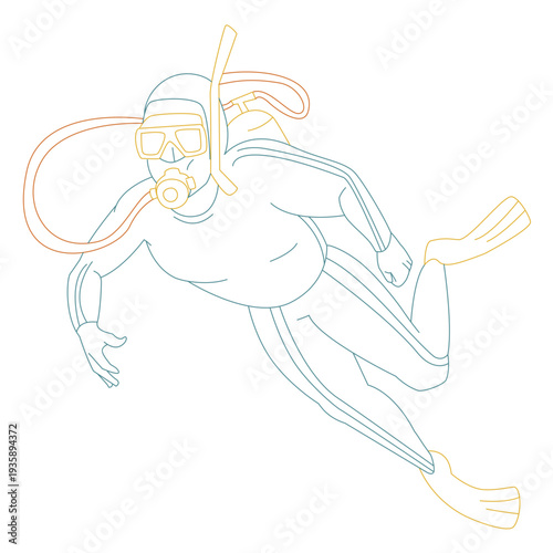 Water activity scuba dive sport people