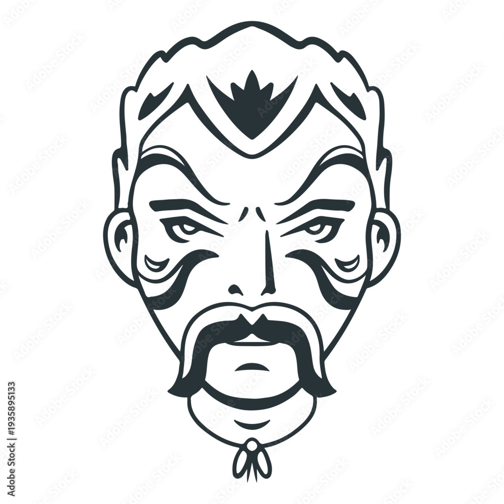 Obraz premium Moustached circus man character