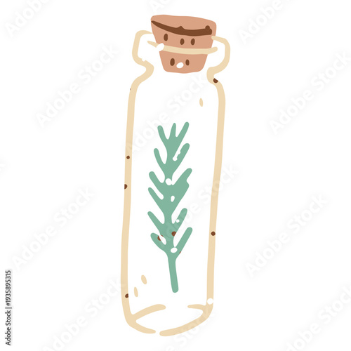 Leaf in a vial cottagecore icon
