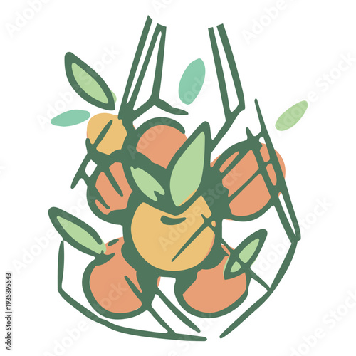 Fruits color stroke pastel