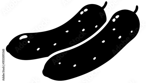 3D cucumber pair fresh wet gloss effect isolated