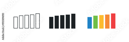 During post crisis stabilization context conveyed by identical bar chart columns positioned evenly from left to right, each