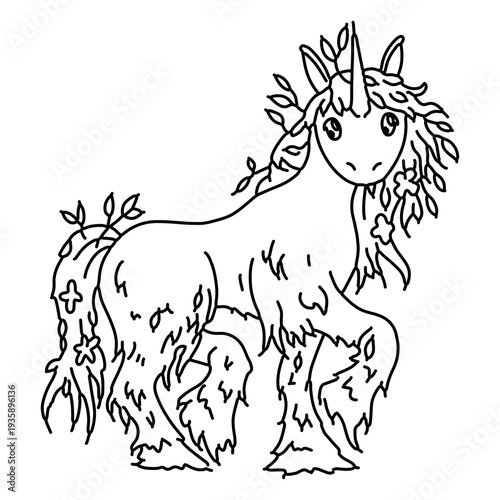 Furry unicorn stroke