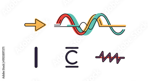 Current Flow Line soft elegant tone illustration