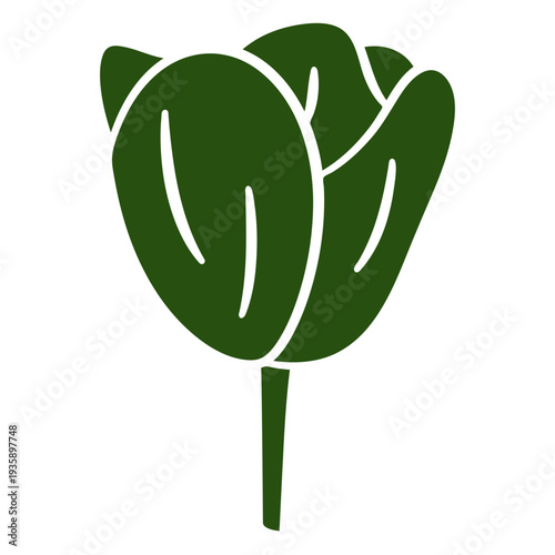 Tulip cut out botanical