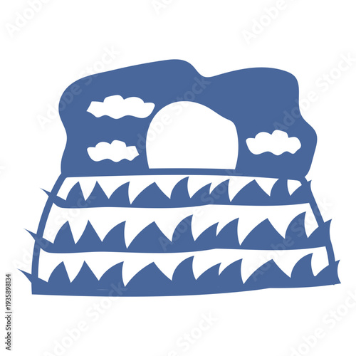 nature scenery field in the sunlight cut out