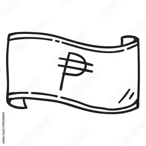 Stroke Cuban Peso Bill