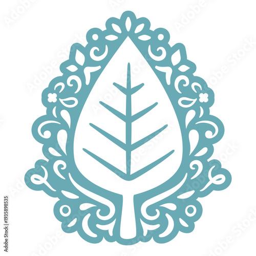 Leave and swirls green