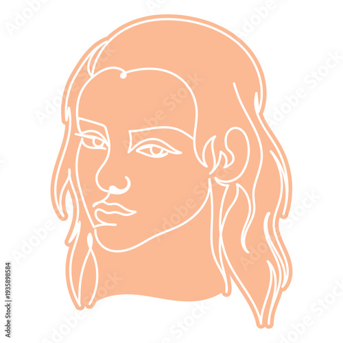 Woman continuous line people