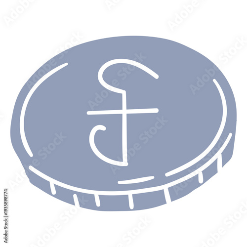 Riel currency coin cut out