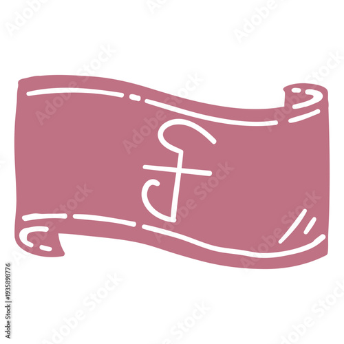 Riel currency bill cut out