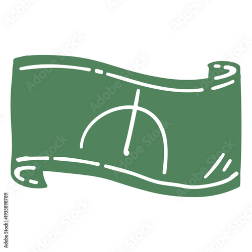 Manat currency bill cut out