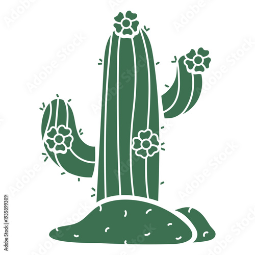 Wild west desert cactus cut out